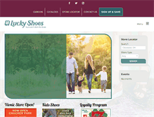 Tablet Screenshot of luckyshoes.com